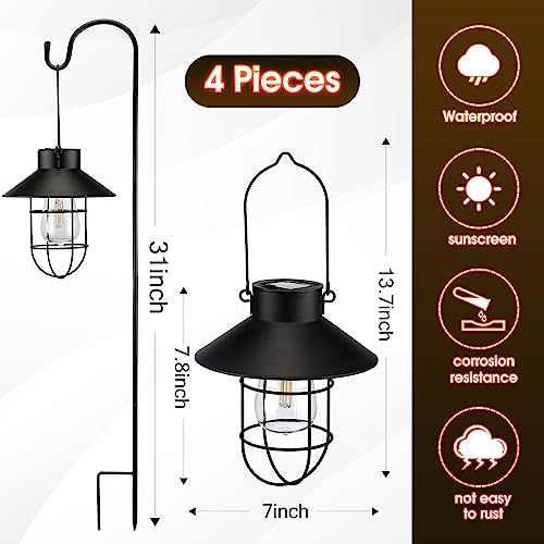 image for Retisee 4 Pcs Hanging Solar Light 31