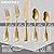 Alata Kate Gold Tumbled 40-Piece Silverware Set