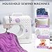 Sewing Machine for Beginners with 12 Built-in Stitches, Mini Sewing Machine with Foot Pedal, High-Low Speeds, Portable and Sewing Enthusiasts (505)