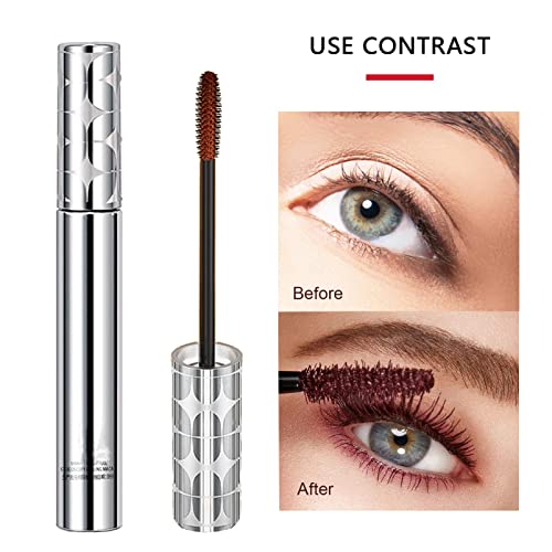 Waterproof Mascara Brown Volume and Length Waterproof,Natural Lashes Mascaras, Telescopic Mascara Hard Wearing,Eye Makeup Non-smudged, Non-caking, Lasts All Day Long.(Brown) - Image 5
