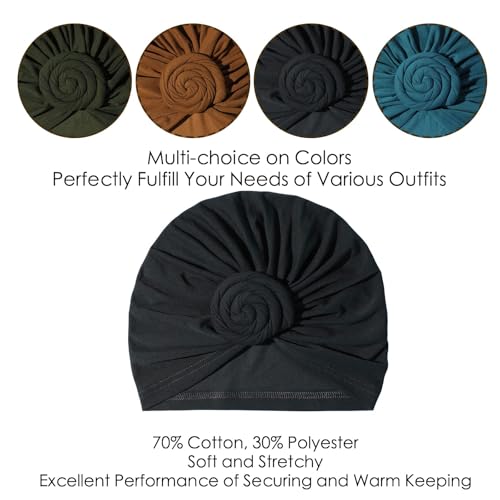 Image of KYNARI Turban Head Wraps for Women, Pretied Stretch Bonnet Hair Wrap