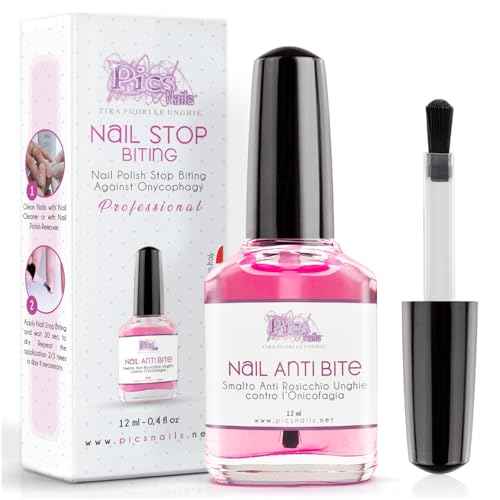 Esmalte de Uñas Amargo para no comer Uñas 12 ml - Uñas Deja de Morderse contra el mordisco de uñas-Esmalte de Uñas Anti Roer Ideal para evitar morderse las uñas.