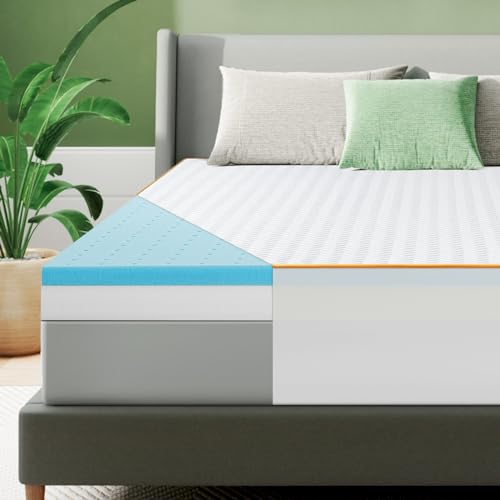 Firm Queen Size Mattress Topper, 4 Inch High Density Support