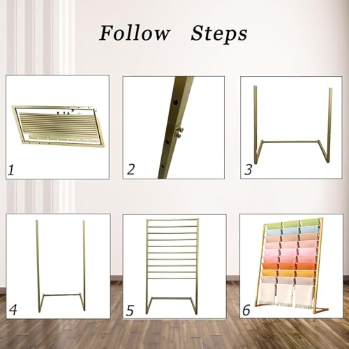 10-poziomowy metalowy stojak na szaliki, 100 x 40 x 145 cm, stojak na ubrania do sklepu detalicznego, idealny na szaliki, hidżaby, jedwabne szaliki i spodnie, odzież komercyjna