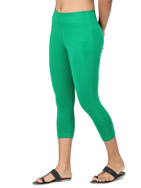 Image of Robinbosky Premium Stretchable Cotton Capri Legging for Women | Suitable for Formal wear & Casual wear | High-End Elastic Makes. The Leggings Squat Proof and Durable for Travel, Yoga, & Workout.