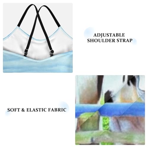 CHIFIGNO Grassland Cows One Piece Swimsuit Kids, Spaghetti Straps, Cross Back Design, Ages 3T3