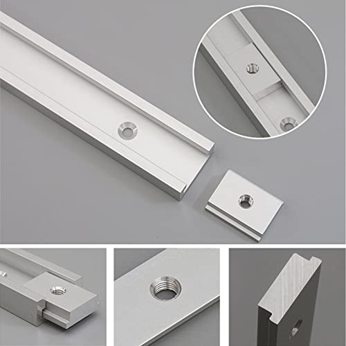 Ericrise 6 Stück T-Nutmutter M6, T-Track Slider Gleitmuttern M6 T-Schiene aus Aluminiumlegierung Schlitzbefestigung für Schrauben für Holzbearbeitungswerkzeug, 30 x 23 x 7,8 mm