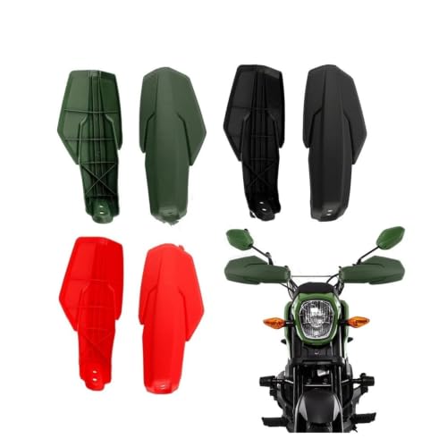 Protège-main moto Navi110 rouge bouclier guidon avec support - 3