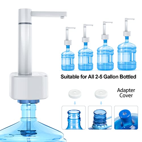 Water Dispenser For 5 Gallon Bottle, Desktop Water Dispenser With 4 Levels, 2-In-1 Smart Tabletop Water Dispenser & Water Jug Pump, Portable Water Jug Dispenser Bottle Pump For Home, Office, Camping #TOP6