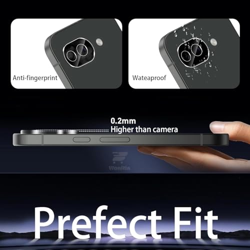 Image of WonRia Pack 1- Back Camera Lens Protector for Pixel 10A 5G Camera Glass Protector Guard [3D Premium] - Black