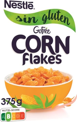 Nestlé Go Free Cereales sin Gluten 375g | Copos de cereales sin gluten con textura crujiente. Una opción nutritiva para desayunos o en cualquier momento del día.