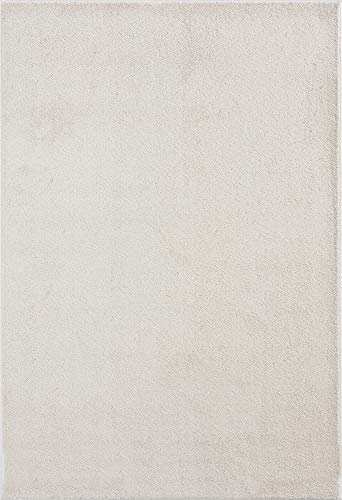 the carpet Marley eleganter Designer Teppich Wohnzimmer, weicher & pflegeleichter Kurzflor Wohnzimmerteppich in Creme, Teppich 200 x 290 cm