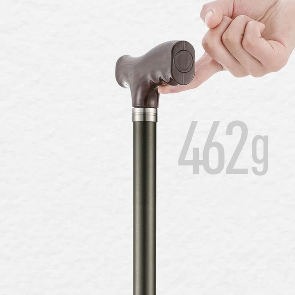 Bastón cuádruple de Aluminio para Ancianos, bastón Ajustable con Base de Cuatro Patas para Hombres y Mujeres con Altura 140-180 cm, soporta hasta 100 kg