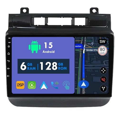 RoverOne Autoradio GPS pour Volkswagen Touareg FL NF 2010 2011 2012 2013 2014-2018 Carplay Android Autoradio stéréo Bluetooth Navigation par satellite