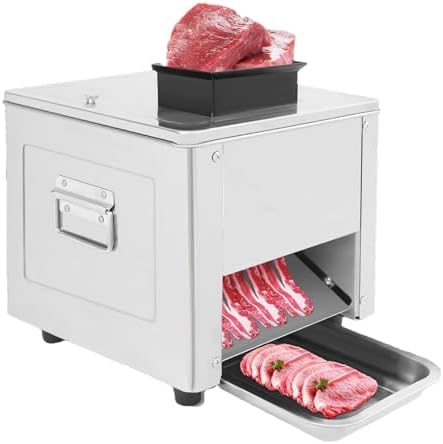 Commercial Electric Meat Slicer 850W - 4-in-1 Multi-Function Cutter for Slicing, Dicing & Mincing - Perfect for Restaurants, Supermarkets & Home Kitchens