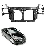 KUAFU Radiator Support Assembly Compatible with 2003-2007 Infiniti G35 Base X Replacement for 62500AM600 IN1225104 Electrophoresis Plastic Steel Black