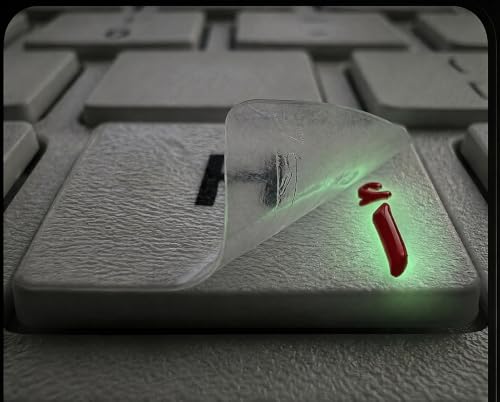 Pegatinas 3D luminosas para teclado en árabe, color rojo miniatura 1