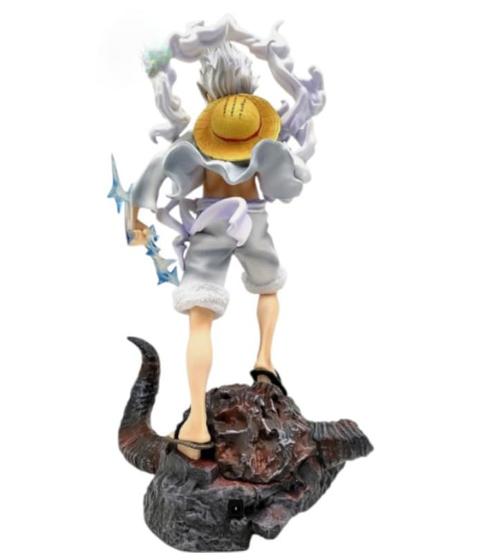 Image of BAKA |Monkey D. Luffy Gear 5 LED Action Figure with Skull Light Base | PVC Anime Collectible Statue with Power Cable | 38 cm