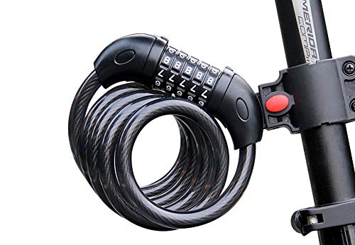 Foneso Fahrradschloss Kettenschloss Motorradschloss Zahlenschloss Schwarz Cover