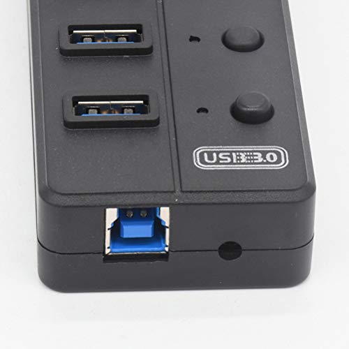 Mobestech Distribuidor de cabo durável Adaptador USB3.0 Conversor de hub USB de 7 portas de alta vel