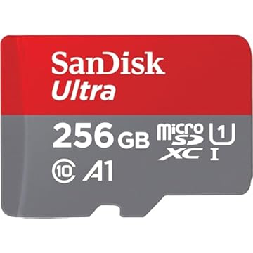 SanDisk Cartão de memória ultra microSDXC UHS-I de 256 GB com adaptador - até 150 MB/s, C10, U1, Full HD, A1, cartão MicroSD - SDSQUAC-256G-GN6MA [Nova versão]