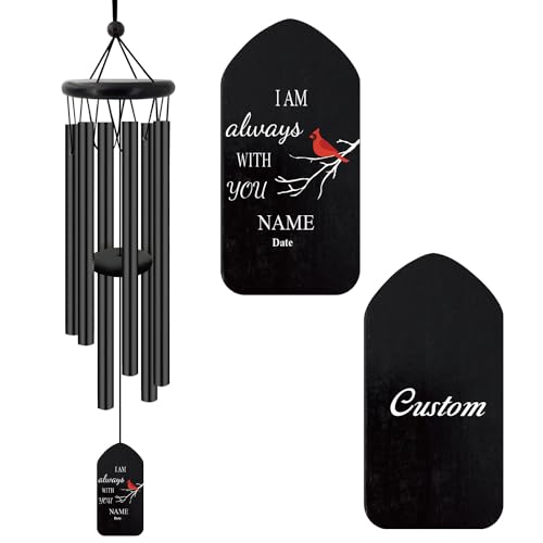 Image of Personalized WindChimes Outdoor Deep Tone,Large Customized Memorial Wind Chimes for Loss of Loved One Engrave Tree of Life,Sympathy Wind Chimes Outside, Gifts for Mother,Garden Home Yard Hanging Decor