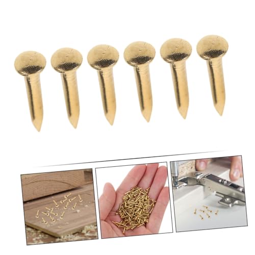 OSALADI 100 clavos de cobre con cabeza redonda para colgar cuadros y fijar muebles proyectos bricolaje miniatura 7