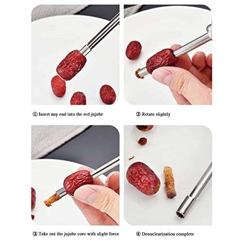 5P roestvrijstalen appelsnijder, roestvrijstalen kern voor appels of peren, roestvrijstalen appelsnijder, professionele roestvrijstalen sapcentrifuge, fruitgroente keukengadgets - Image 5