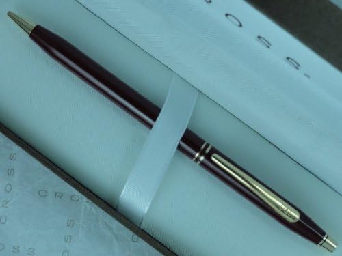 Cross Made in USA Classic Century"Signature Series" Burgundy 0.5MM Pencil with 23K Gold Appointments and Decorative Center Rings