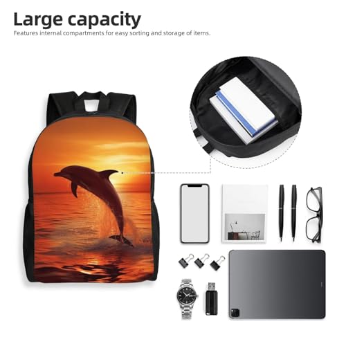 Mochila impermeable para senderismo diseño Sunset Dolphin miniatura 6