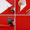 Hode Vinyl Wrap Red Sticky Back Plastic Roll 40cmX3m, Red Glitter Effect Self Adhesive Wallpaper for Furniture Stickers, Peel and Stick Kitchen Bathroom Covering Contact Paper (High Gloss) #1
