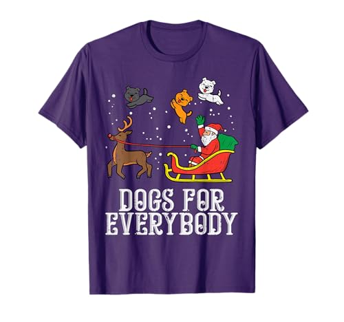 Dogs for Everybody Santa Funny Christmas Xmas T-Shirt