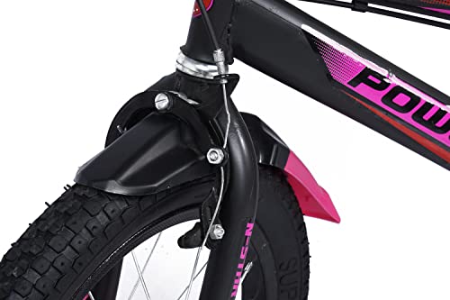 Image of NORMAN JR, Designed in Scandinavia EU Kids Bike Bicycle for Toddlers and Kids 16 Inch Fully Adjustable with Back Seat & Support for Boys and Girls Cycle for 5 to 8 Years, Pink