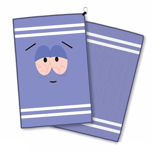 Puttbuddies South Park Towelie Golf Towel, 24' X 16', Officially Licensed, Double Sided, Microfiber Waffle Towel With Golf Bag Clip, Collectible Golf Gift For Golfers