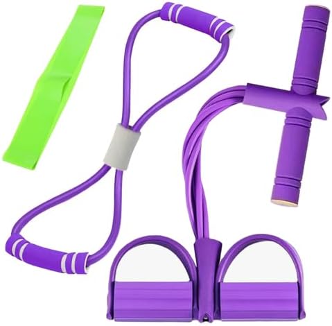 ZYEKIU Lot de 3 extenseurs pour abdominaux - Avec 8 bandes de résistance en forme de 8 bandes de résistance et bandes de fitness - 6 tubes - Appareil de sport pour abdominaux - Appareil d'entraînement