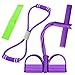 Fitness Corda Eelastica per Pedali Corda Elastica in Gomma a 6 Tubi con Figura 8 Estrattori e Fasce Fitness Attrezzatura Sport a Casa, per Addome/Vita/Brase/Stretching Allenamento Dimagrante(Viola)