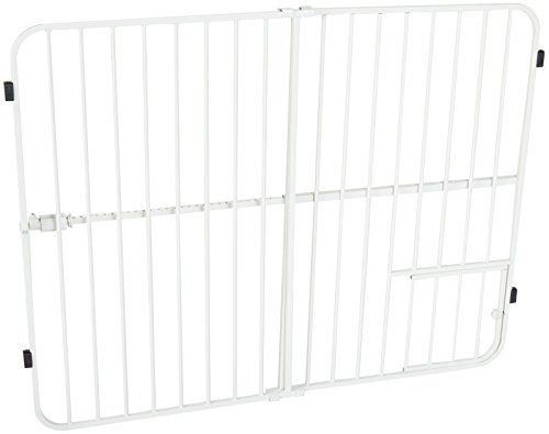 Carlson Extra Tall Metal Expandable Pet Gate White, Includes Small Pet Door 32 x 22 - 38 - Image 3