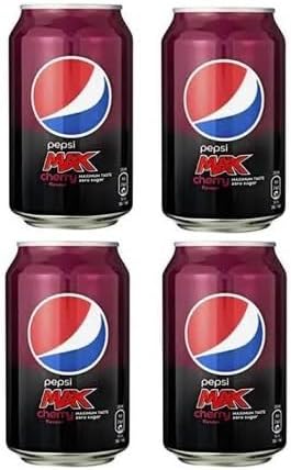 GenericPepsi Max Cherry Cans 330Ml (Pack of 4)