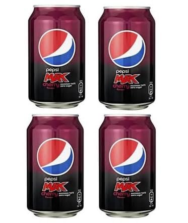 GenericPepsi Max Cherry Cans 330Ml (Pack of 4)