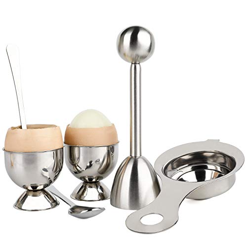 Egg Cracker Topper Set for Soft Hard Boiled Eggs Separator Holder Include 1