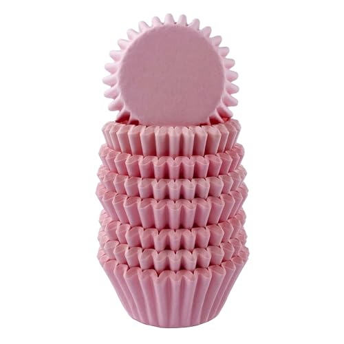 Miss Bakery's House® Mini moules à muffins - papier - Ø 32 mm x 20 mm - rose bonbon - 200...