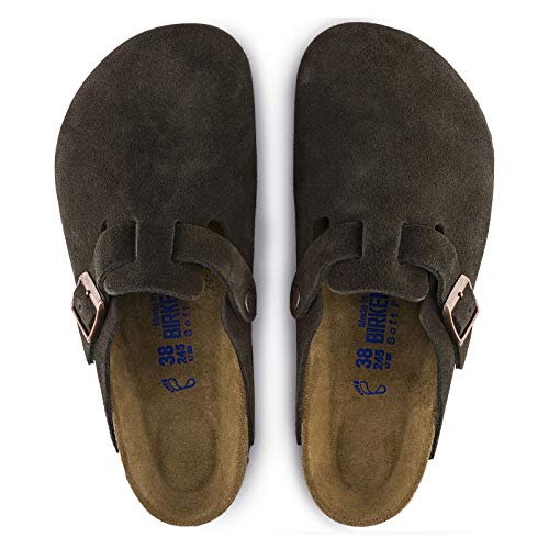 Image of Birkenstock Unisex Boston Soft Footbed, Mocha Suede, 38 N EU