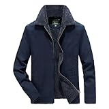 WHSZEDZB Winter Men Fleece Warm Winter Jackets Male...