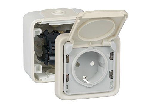 Enchufe estanco de superficie doble con protección IP55 gama Plexo Legrand 4