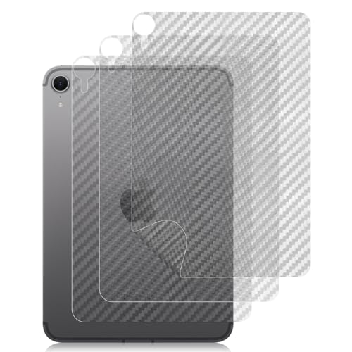 HeeYeal Protector de Pantalla Trasera para 8,3 Pulgadas iPad mini 7 2024/iPad mini 6 2021(A2993/A2995/A2567/A2568), 3 Piezas Protector de pantalla Posterior Fibra de carbono para iPad mini A17 Pro