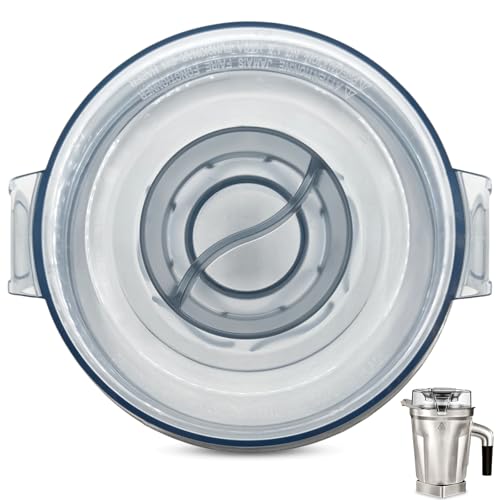 Image of Pure Realm Transparent Replacement Lid Compatible with 64-Ounce Stainless Steel Container,Not compatible with the Vitamix official stainless steel Container