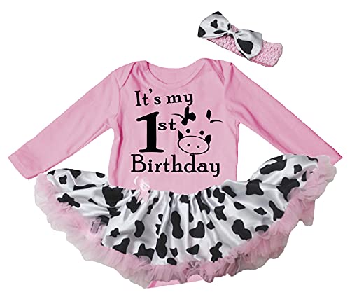 Robe bébé 6 mois rose manches longues tenue anniversaire fille Petitebella