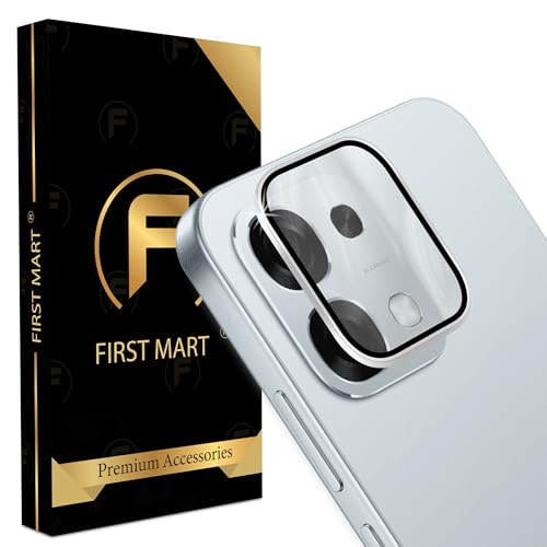 Image of FIRST MART Silver Camera Ring Guard Protector for Oppo F31 | Tempered Glass with Metal Alloy Rings, HD Clear, Scratch Resistant, Case-Friendly | Pack of 1