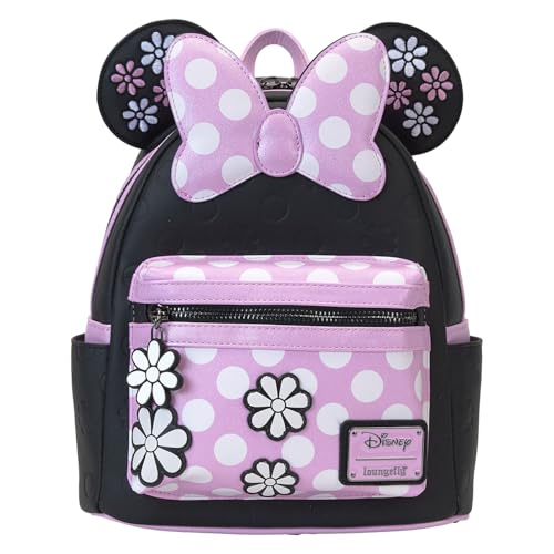 Mini sac à dos Loungefly Disney Minnie Floral Rock The Dots chic et fleuri