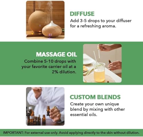 Image of Majestic Pure Tea Tree Essential Oil for Diffuser - 4 Fl Oz | 100% Pure and Natural Tea Tree Oil for Hair, Skin Care, Carrier Oil Blend, Aromatherapy, Soap and Candle Making Scent